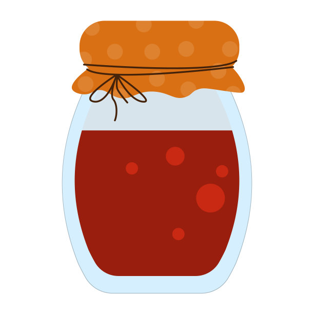 一罐草莓酱。复古风格。美味的天然产品。有盖的盛浆果粉的玻璃容器。矢量插图的一罐果酱在一个平坦的风格。孤立的白色背景。图片下载