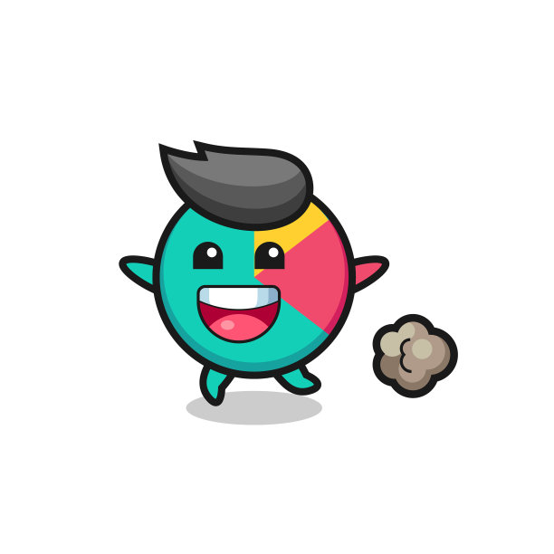 快乐图表卡通与跑步姿势图片下载