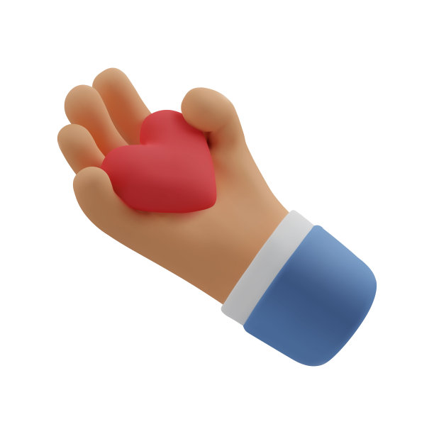 3d图标心脏在手图片下载