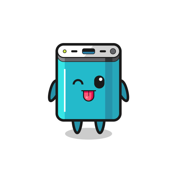 可爱的移动电源角色，甜蜜的表情图片下载