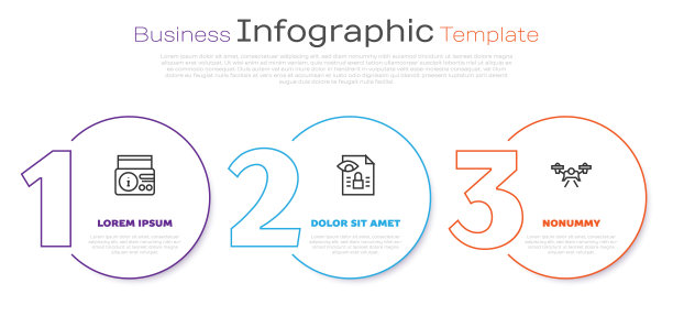 在广播频道、新闻调查和无人机上设置新闻专线。业务信息模板。向量图片下载