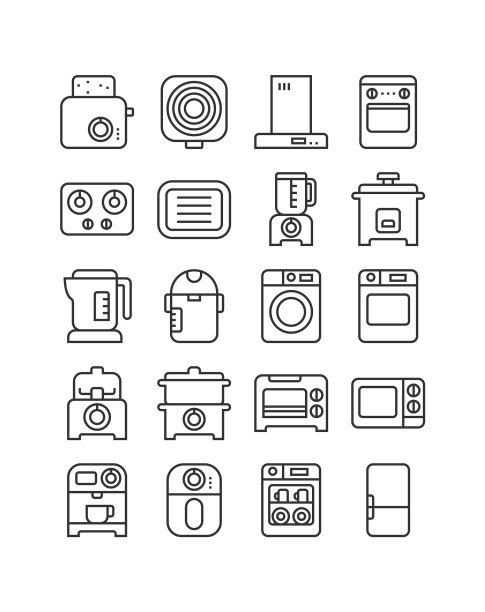 厨房电器图标图片下载