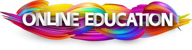 大的在线教育标志在笔画上图片下载