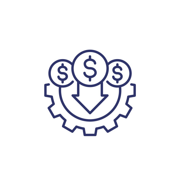 降低成本线性图标图片下载