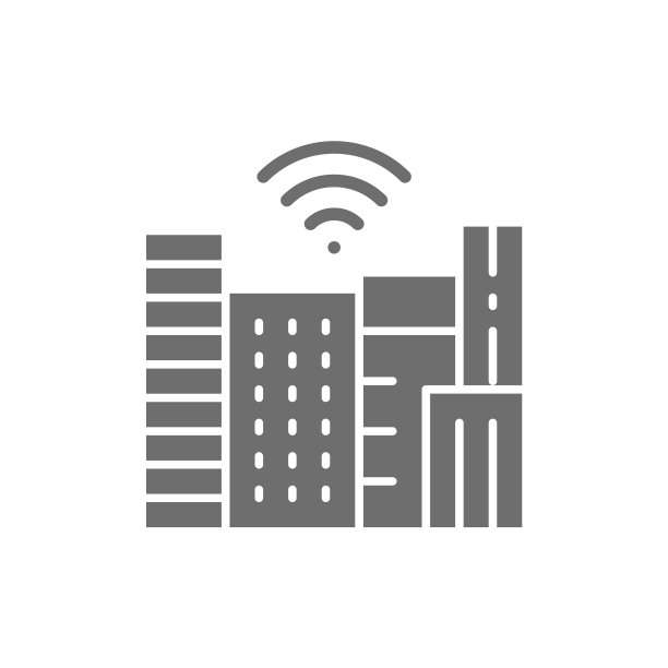 智能城市与wi-fi区科技城市灰色图片下载