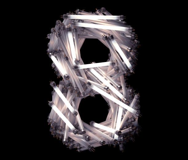 日光灯字体。图片下载