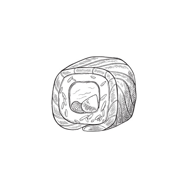 传统美味的日本食物-新鲜的寿司卷与海鲜和米饭。图片下载