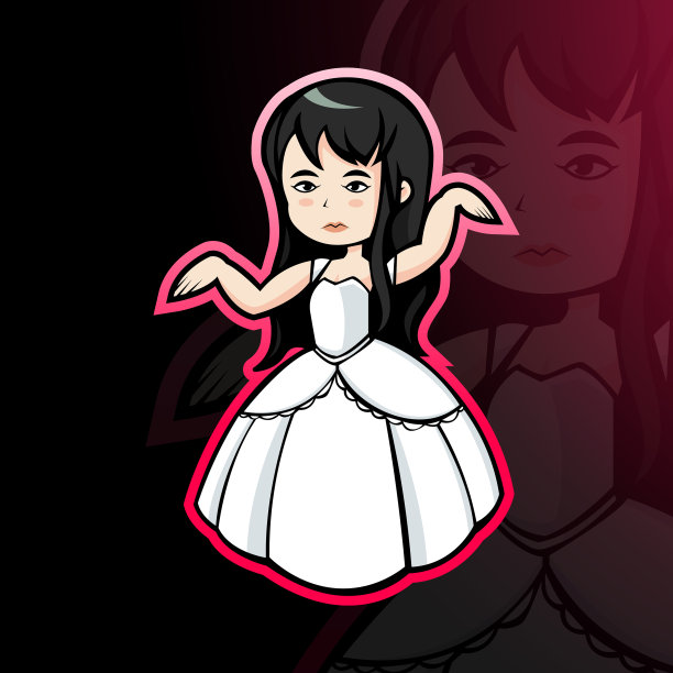 可爱女孩的设计图片下载