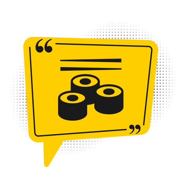 黑色寿司图标孤立在白色背景图片下载