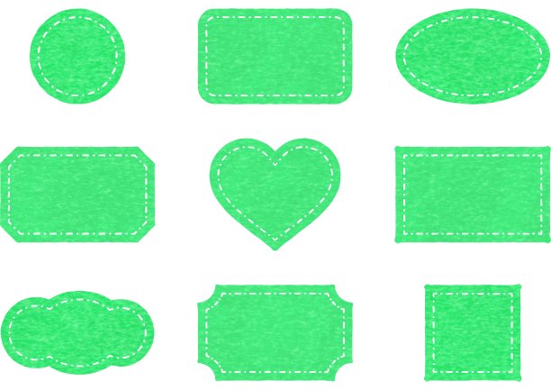 绿色框架设置有毛毡纹理图片下载