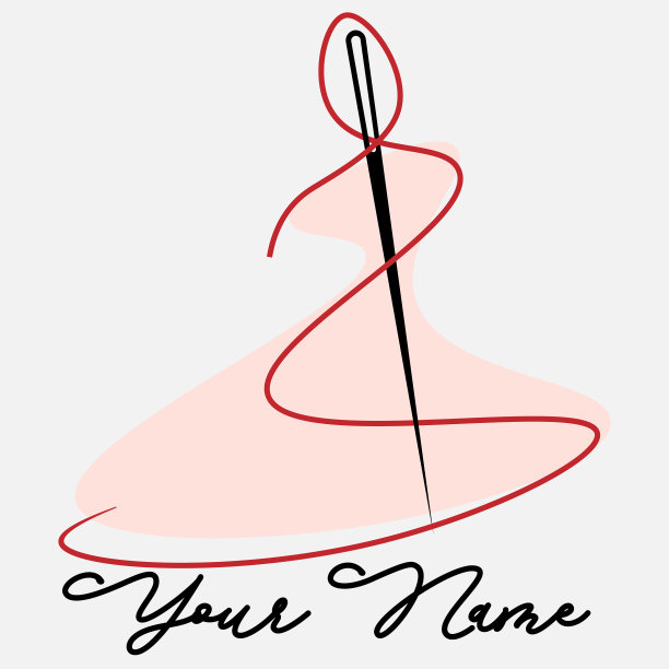 抽象的最小标志缝纫车间或图片下载