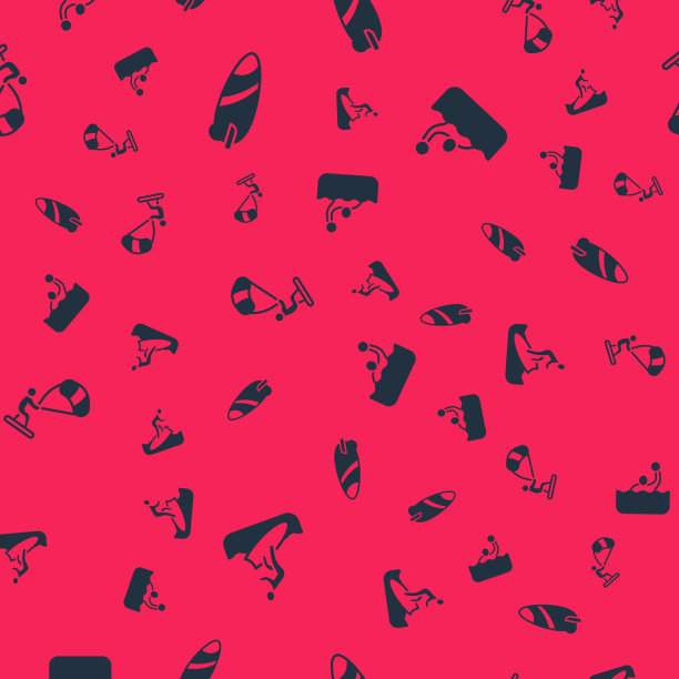 设置冲浪板风筝冲浪和水球图片下载