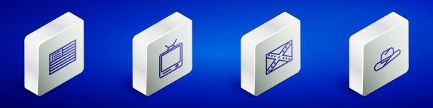 设置等距线美国国旗复古电视国旗图片下载