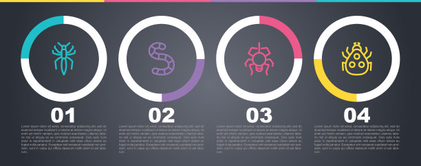 集行蜘蛛虫和瓢虫的业务图片下载