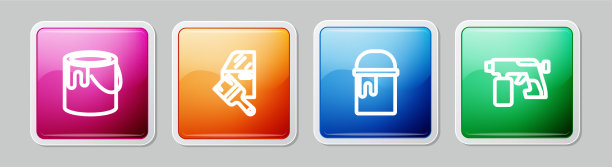 设置线漆桶车喷漆和喷枪图片下载