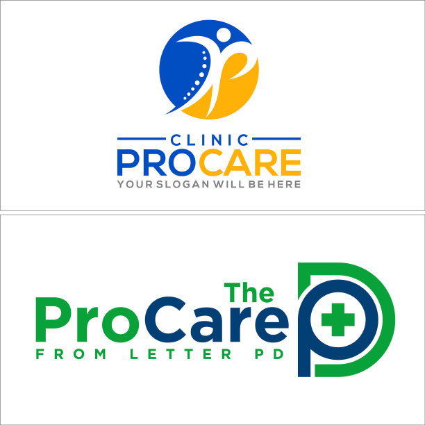 医疗理疗诊所标志设计图片下载