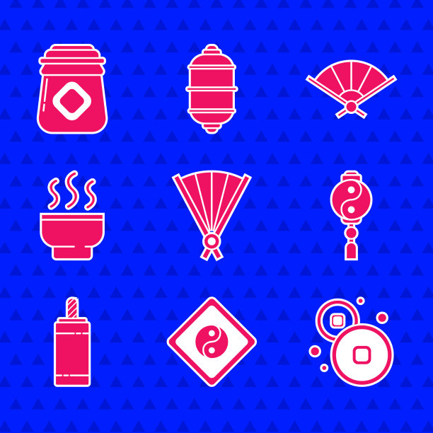 套纸中式折扇，阴阳中式图片下载