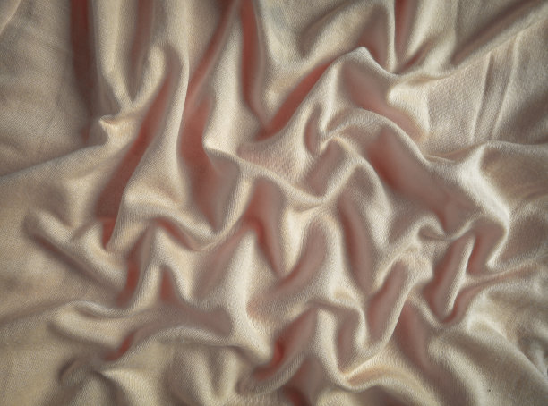 起皱的奶油色棉织物图片下载