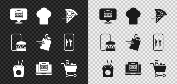 设置在线订购汉堡送货厨师帽图片下载