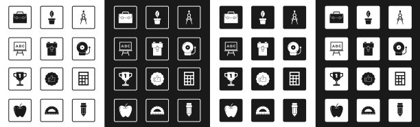 设置画指南针学校书包黑板图片下载