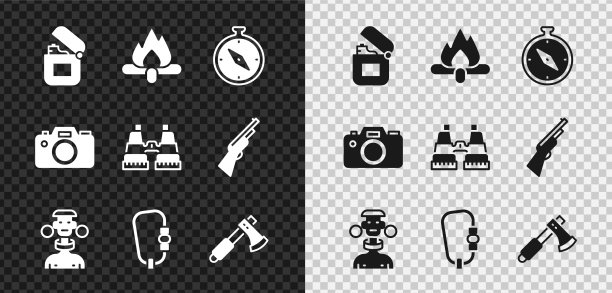 点打火机，篝火，指南针非洲部落男性图片下载