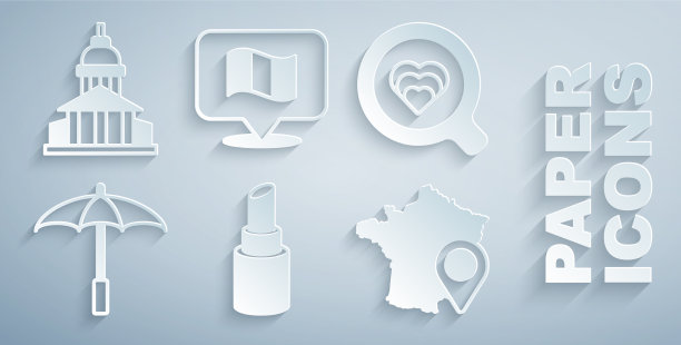 为沙滩地图设置口红、咖啡杯伞图片下载