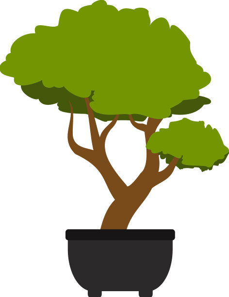 盆景树图标设计模板图片下载