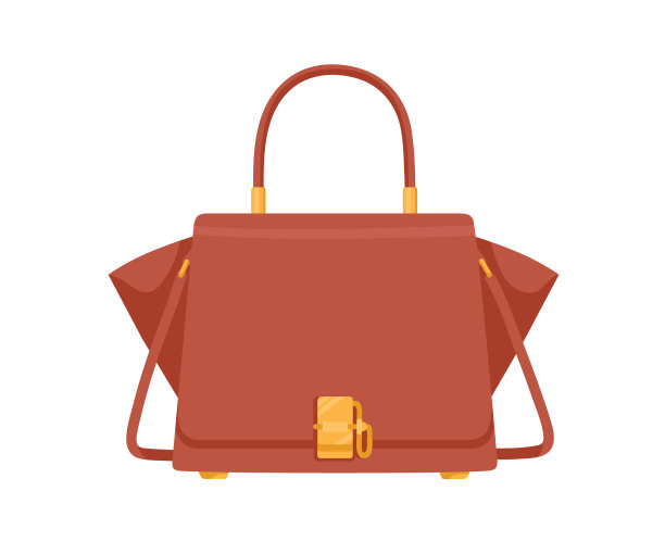 时尚女性吊架皮瓣袋与处理图片下载