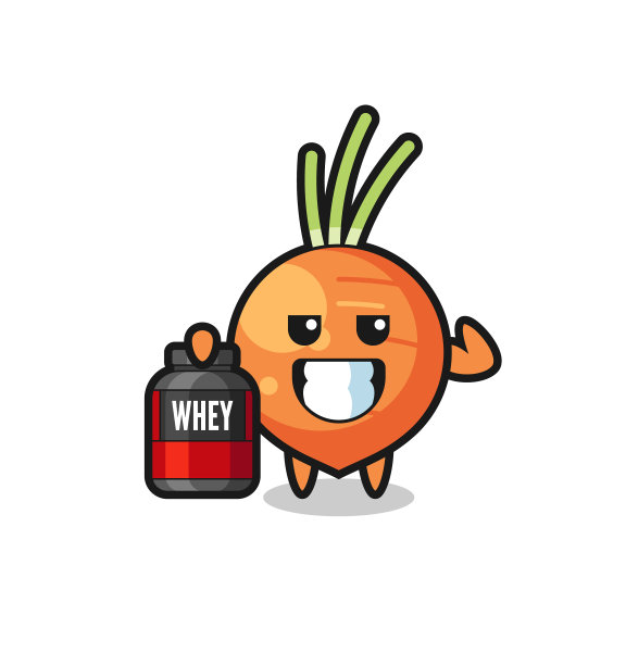 肌肉发达的胡萝卜含有蛋白质图片下载