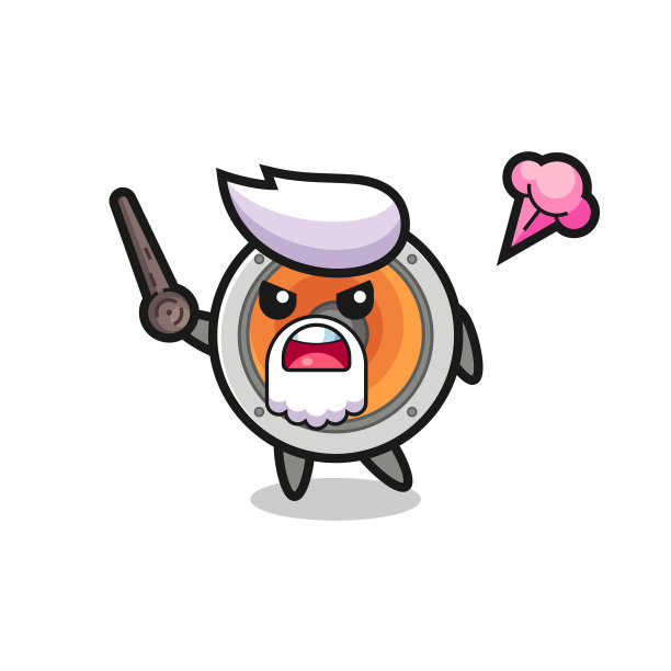 可爱的喇叭爷爷生气了图片下载