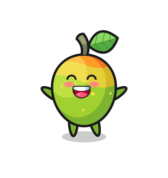 快乐的小芒果卡通人物图片下载