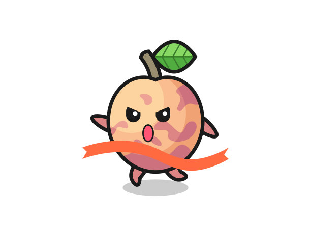 可爱的李子果正在接近终点图片下载