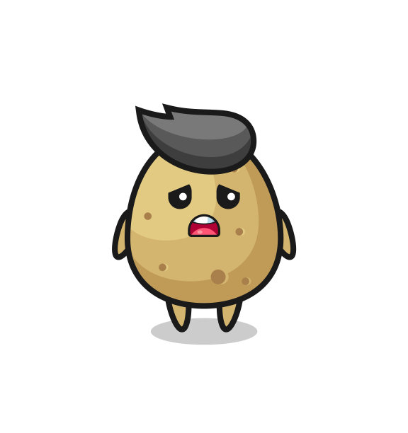 土豆卡通的失望表情图片下载
