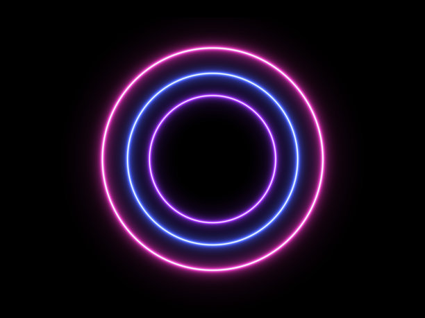 霓虹灯轮架图片下载