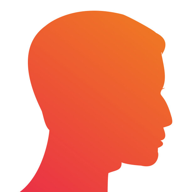 男孩侧影侧影孤立在白色上图片下载