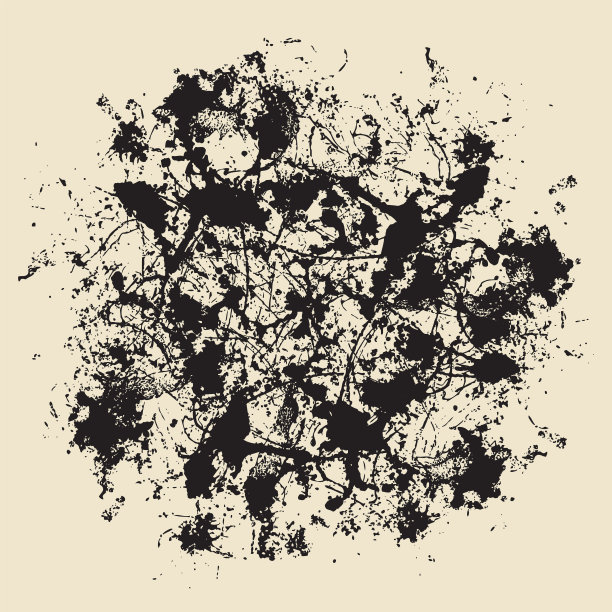 带有混乱抽象黑点的矢量旗帜图片下载