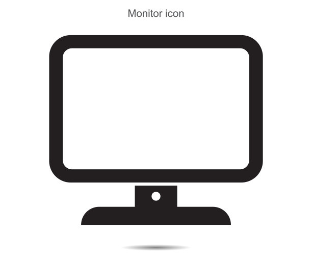 监视器图标矢量插图的背景图片下载