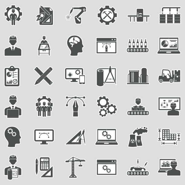 项目经理图标。贴纸设计。矢量插图。图片下载