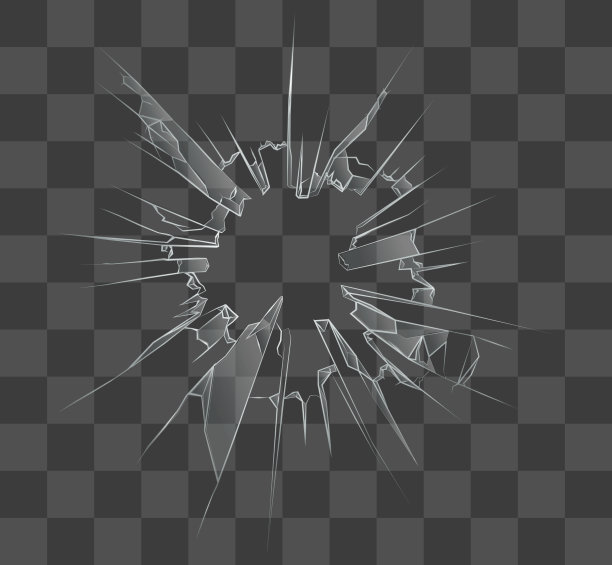 碎玻璃设计中的枪弹洞图片下载