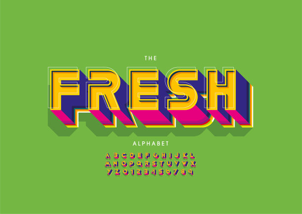 新鲜的字母图片下载