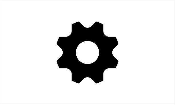 齿轮图标矢量标志设计模板图片下载