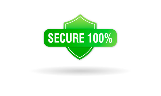 100安全的垃圾矢量图标。商业网站的徽章或按钮。向量股票插图图片下载