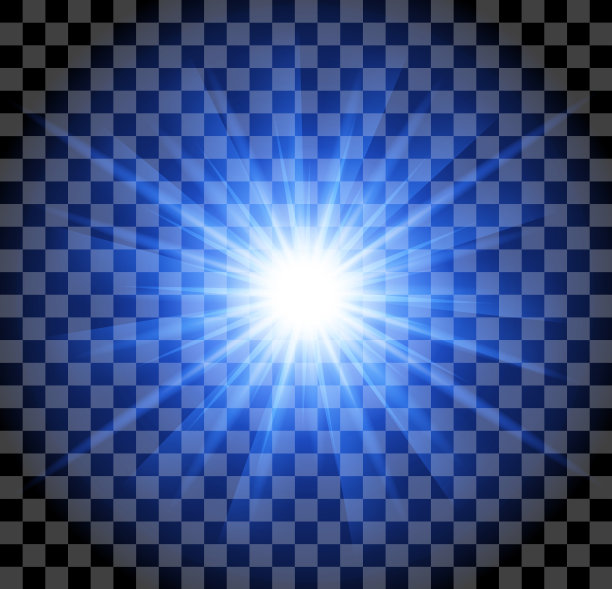 蓝色透明星爆效果图片下载