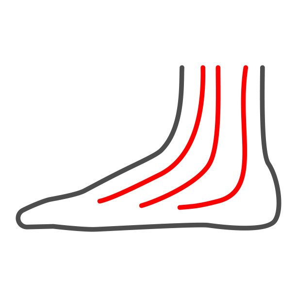 脚踝疼痛细线图标，身体疼痛概念，脚踝疼痛矢量符号在白色背景上，轮廓风格图标为移动概念和网页设计。矢量图形。图片下载