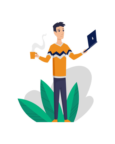 自由职业者在家工作很舒服图片下载