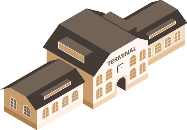 火车站建筑构成图片下载