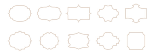 一套古董标签和标签模板图片下载