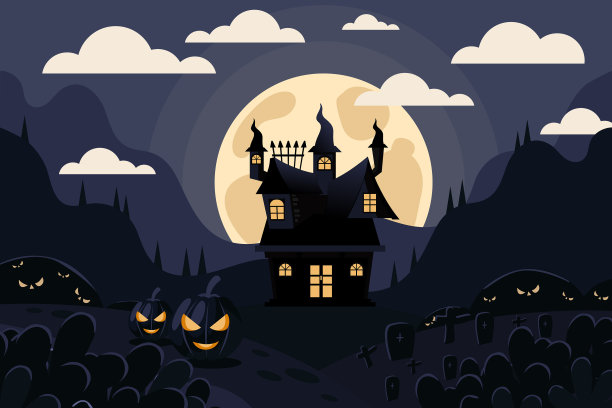 手绘万圣节背景图片下载