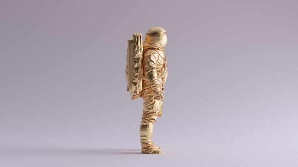 黄金宇航员宇航员宇航员传统风格图片下载