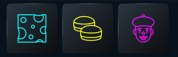 奶酪，法国哑剧和马卡龙饼干图片下载